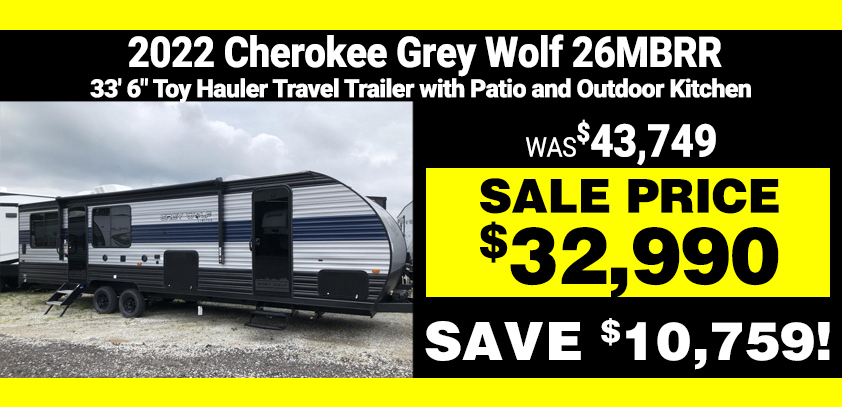 Cherokee Grey Wolf 26MBRR Toy Hauler